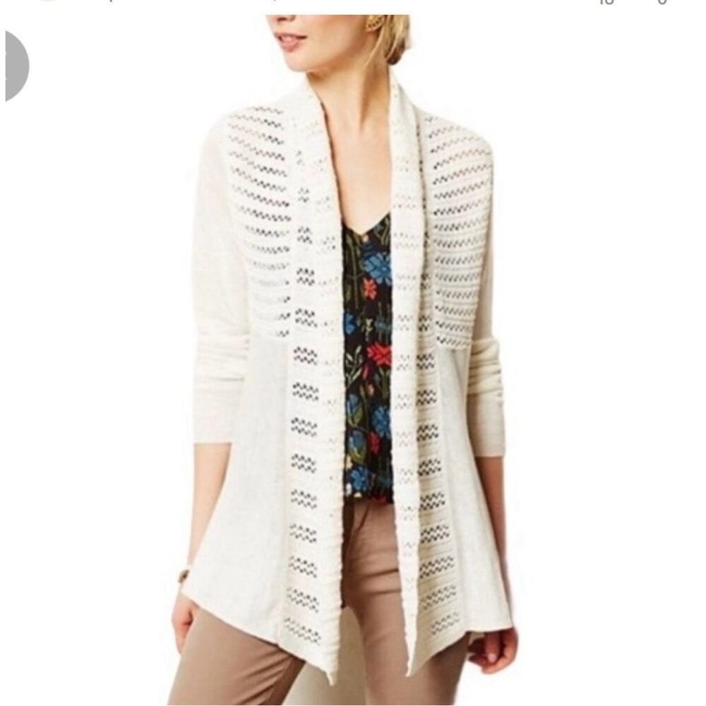 Anthropologie Angel of the north linen blend cardigan
